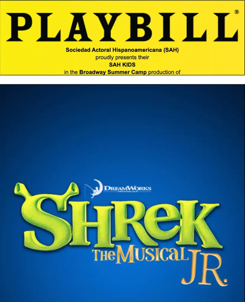 Shrek Jr. Play Bill